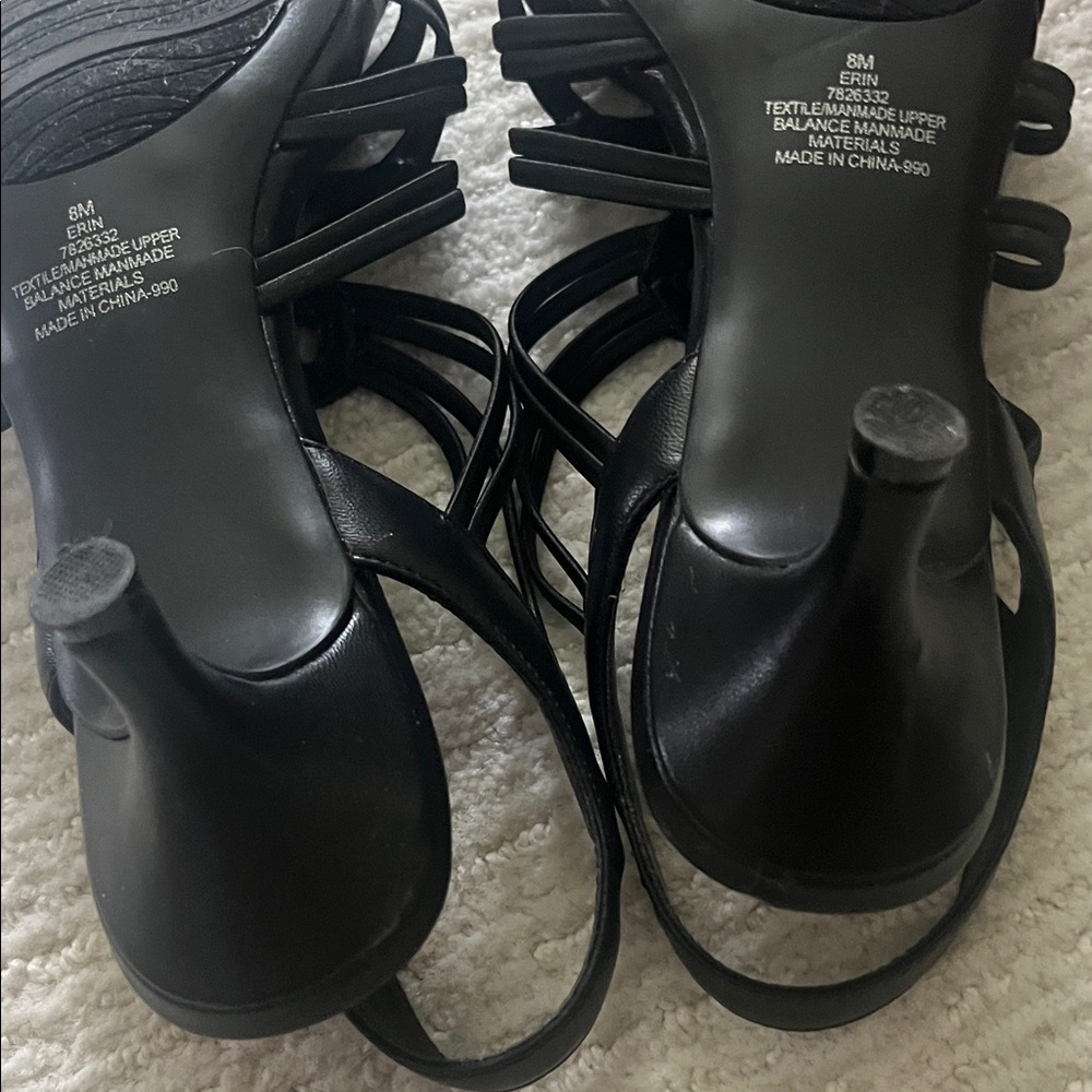 Impo Black Strappy Heels - Picture 8 of 12